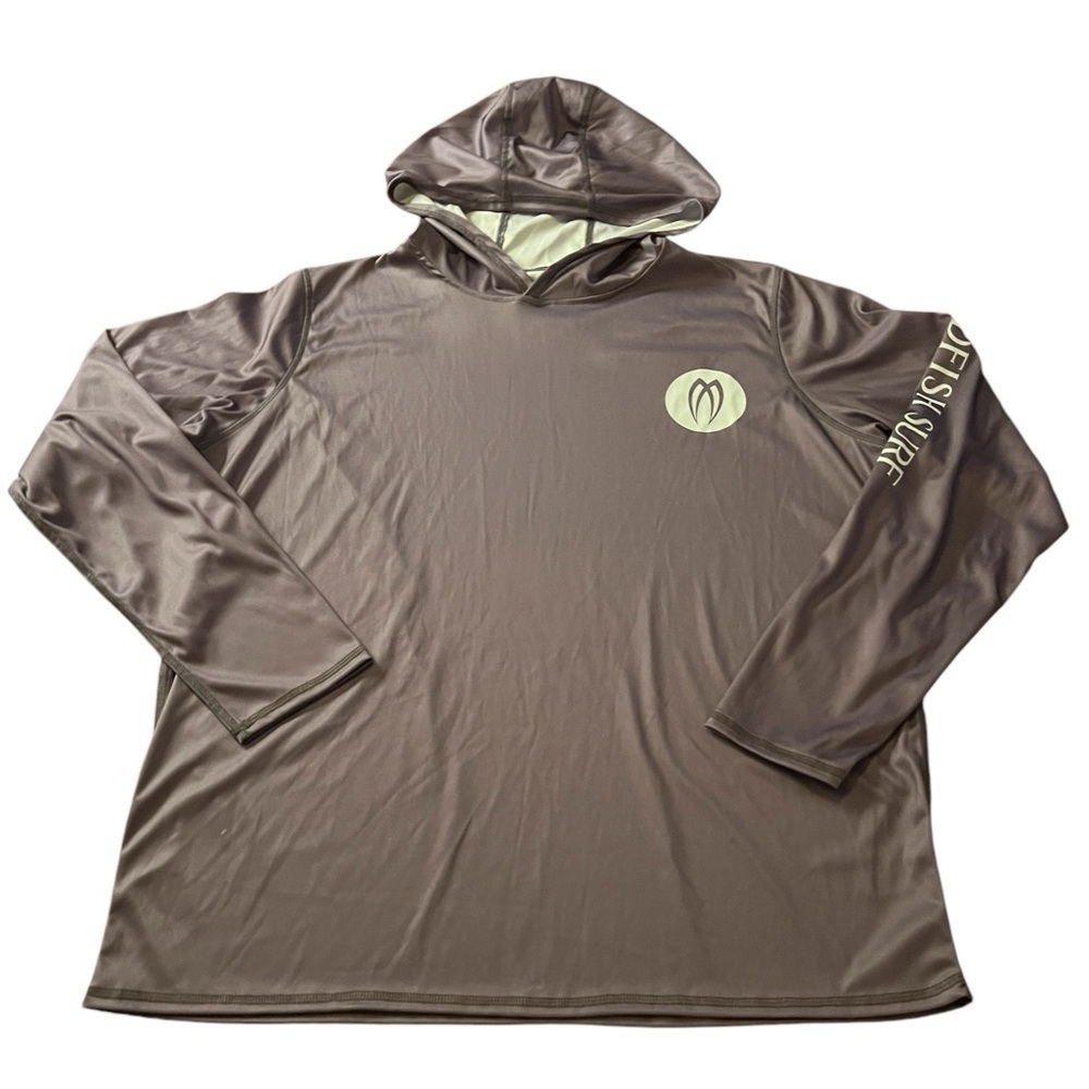 BADFISH MEN’S LONG SLEEVE PURPLE FISHING HOODIE SIZE XL